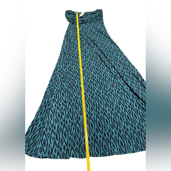 Banana Republic Print Strapless Knit Maxi Dress Maritime Blue Size XS NWT - Picture 11 of 13